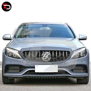 Kit de pare-chocs avant avec filet avant, pour <span class=keywords><strong>Mercedes</strong></span> classe C W205, C205, A205, S205, amélioration 2015, Style C63, 2020 — 2019 - Product Image 5