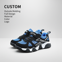 Nouvelles baskets de sport respirantes en maille noire et jaune pour enfants, avec fermeture auto-agrippante, antidérapantes, chaussures décontractées, fabrication directe, OEM, ODM, personnalisables