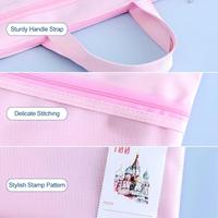 Bolsa de malla con cremallera de 11x13.7 pulgadas, 2 piezas, bolsa impermeable grande de doble bolsillo con asa, tamaño A4, almacenamiento de documentos plegable
