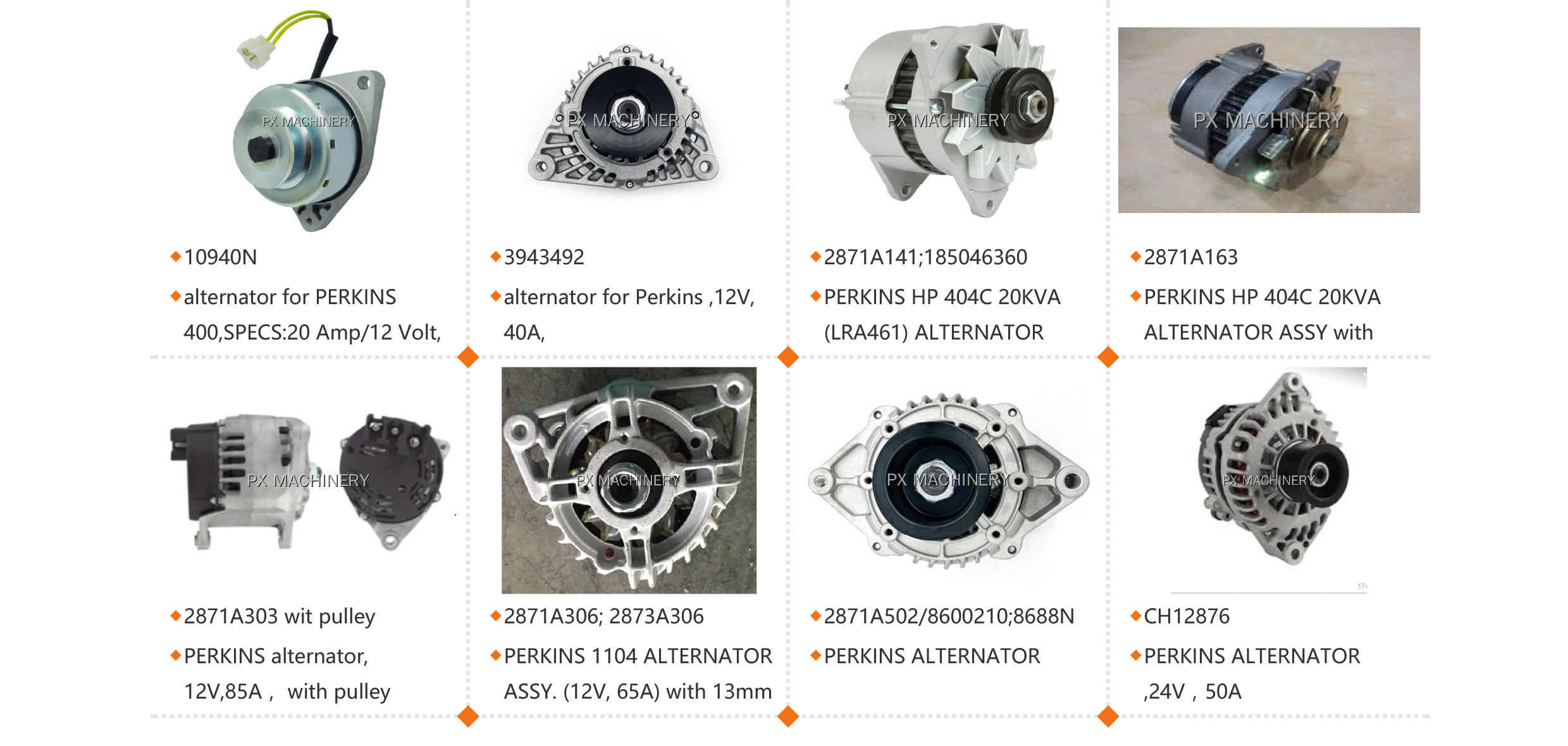 3943492 Auto Electricity Generation Alternator for Perkins