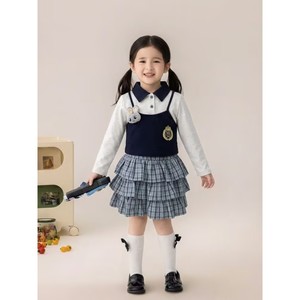 Tongxingyuan Girls School Style Set Cotton Two Piece Spring Autumn Outfit - Product Image 4