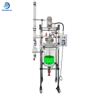 Reactor de Vidrio de Doble Capa Bench Pilot de 20L para Destilación de Solventes y Reacción a Temperatura Constante