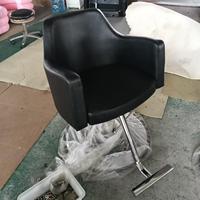 Matériel de coiffure, chaise de salon en cuir marron, mobilier de coiffure, chaises de barbier pour coiffeur, beauté