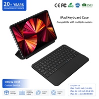 Étui de clavier personnalisé OEM d'usine pour iPad Pro 11 pouces 1ère-4ème génération Air 11 M2 M3 M4 avec pavé tactile, clavier sans fil USB-C