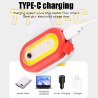 Luz de Clip Magnética Recargable ABS Personalizada, Luz de Bolsillo de Emergencia, Luz de Advertencia de Seguridad Nocturna, Luz LED Portátil para Correr, IP44 4