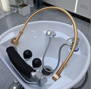 Sillón de Lavado de Cabello Eléctrico Reclinable Moderno, Cama de Lavado para Salón, Silla de Spa para Cabello Impermeable con Lavabo de Cerámica - Product Image 5