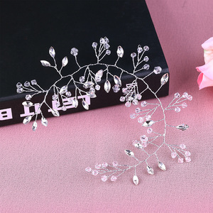 AA0160479 Fashion Bridal Crystal <strong>Hair</strong> Jewelry Handmade Pearls <strong>Hair</strong> <strong>Pins</strong> <strong>Wedding</strong> Headdress - Product Image 4