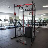 Machine de musculation multifonctionnelle complète de haute qualité avec système de câbles, poste Smith, plateforme de musculation et rack à squats