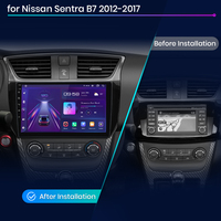 Autoradio Junsun Carplay Android Auto pour Nissan Sylphy B17 Sentra 2012-2017 Lecteur DVD de voiture Autoradio Stéréo Navigation