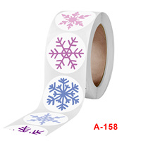 Fabrik direkt sales1-inch Weihnachts aufkleber mit Cartoon-Musterslifestyle-Dekorations etiketten kunden spezifische Klebe etiketten