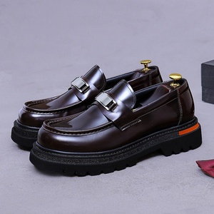Thick-soled, <b>Height</b>-<b>increasing</b>, Lightweight Men's Leather <b>Shoes</b>, Versatile Cowhide Leather Casual <b>Shoes</b>, Comfortable Men's <b>Shoes</b> - Product Image 5