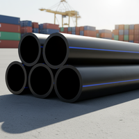 Tube de pression HDPE 6 mm résistant aux UV, flexible, à fusion bout à bout, pour irrigation, drainage, alimentation en eau, anti-fissuration, faible entretien, ISO