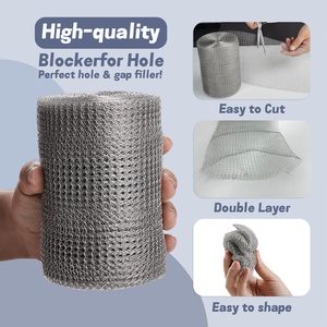 Stainless Steel <b>Wire</b> <b>Mesh</b> Roll 6 In X 50 Ft For Rodent Control Plant Protection Metal <b>Mesh</b> Fabric Hole Fill - Product Image 4