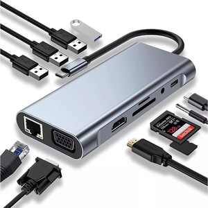 Type <b>C</b> 11 In 1 <b>Hub</b> Aluminum Alloy With Hdmi 2.0 Lan Port Sd Card Reader For Macbook Laptop - Product Image 2