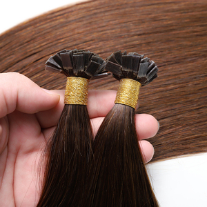 Estensioni per capelli brasiliani all'ingrosso con cheratina naturale grezza, punta <span class=keywords><strong>I</strong></span>/<span class=keywords><strong>U</strong></span>/V/K, allineate alle cuticole, capelli umani lisci come seta - Product Image 2