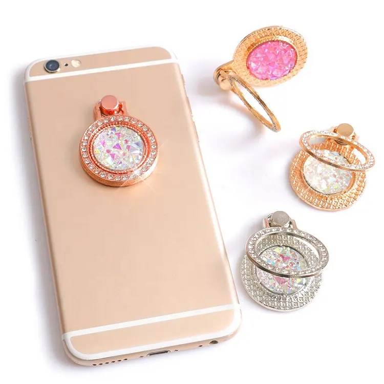 Phone Accessories Handphone Stand Universal Diamond Phone Grip Metal Ring Phone Finger Ring Holder