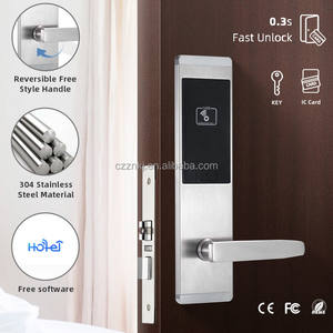 非接触式无钥匙射频识别门禁WiFi支持酒店卡锁管理系统带酒店卡的智能门锁 - Product Image 1