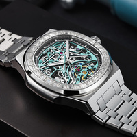 Montre mécanique automatique de luxe CARNIVAL pour hommes, 41 mm, acier inoxydable, style business, luxe et mode