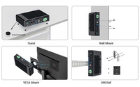 Mini PC Embebido I3 5005U 6006U de Doble Núcleo, 2x Ethernet RJ45, 4x RS232/485, GPIO, Sistema Operativo Windows/Linux para KIOSK, Señalización Digital y Punto de Venta