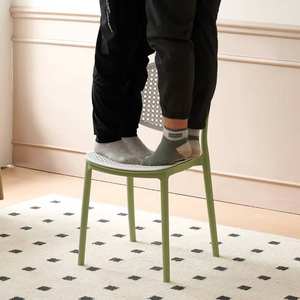 Wholesale Price Stackable Modern Colorful Cooling Home Furniture High Back Cafe <b>Plastic</b> <b>Dining</b> <b>Chair</b> - Product Image 6