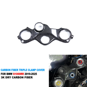 Cubierta de Triple Abrazadera de Fibra de Carbono Brillante/Mate para S1000RR 2019-2025, Reemplazo Directo, Protección y Decoración, Garantía de 180 Días - Product Image 2