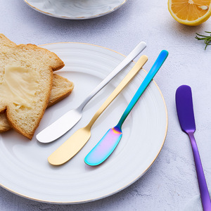 Couteau à beurre, couteau à <span class=keywords><strong>fromage</strong></span>, couteau à crème et à dessert, et spatule à sauce salade en acier inoxydable 304 finition miroir, style coréen personnalisé - Product Image 3