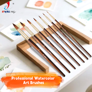 EVAL-Pinceles de pintura al óleo con logotipo personalizado, juego de 7 pinceles de pintura acrílica para arte, acuarela, pincel de pintura artística - Product Image 3