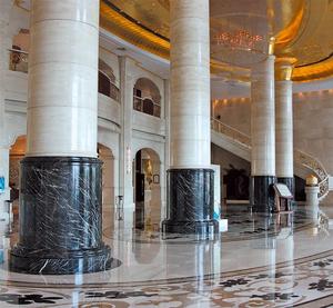 Customized Project White <strong>Grey</strong> Stone Decorative Design Marble Granite Gate <strong>Column</strong> Pillar Design - Product Image 2