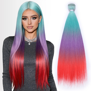 Extensions de cheveux synthétiques Kanekalon Futura LF Fiber, différentes couleurs, lisses et soyeuses, sans nœuds. - Product Image 3