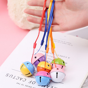 Two Tone Metal Christmas Bell <b>Keychain</b> 4cm Zinc Alloy Portable Holiday Gift Friend Present Small Decorative Pendant - Product Image 2