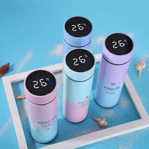 Botella de agua de doble pared con logo personalizado, termo de acero inoxidable con aislamiento de vacío, batería infusora h2o, alta calidad, en blanco - Product Image 2