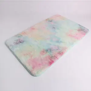 Hot Sales Rabbit Hair Solid Color Bath Mat Use Comfortably Colorful Rug Microfiber Anti-slip Bath Mat