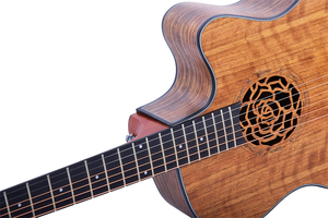 <span class=keywords><strong>Guitarra</strong></span> Acústica al por Mayor de 40 Pulgadas con Grabado en el Orificio de Sonido, Calidad con Pastillas EQ - Product Image 4