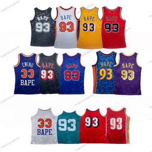 Nouveaux uniformes de basket-ball en maille respirante en gros, rétro <span class=keywords><strong>BAPE</strong></span>, vente chaude, maillots de basket-ball américains, toutes les équipes - Product Image 1