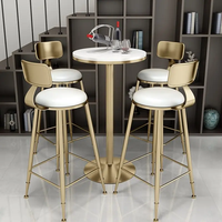 Chaise de bar haute moderne en métal doré et velours, style nordique, pour cuisine et table de bar, mobilier de bar chinois