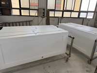 Portes intérieures accordéon modernes en MDF, 2 panneaux, apprêtées blanches, étanches, pour usage en cour