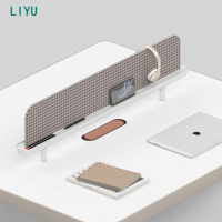 Poste de travail modulaire moderne pour 3 personnes, bureau en banc, poste de travail en open space pour équipe avec panneau de séparation pour l'intimité