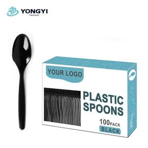 Ensemble de couverts jetables en tissu, cuillère et fourchette, emballage individuel, ensemble d'ustensiles de table en plastique jetables - Product Image 1