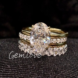 ชุดแหวนเพชรเรียงซ้อนได้สีทอง18K ดีไซเนอร์พร้อมการรับรอง Gia เพชรที่ปลูกในห้องทดลองพร้อมคำแนะนำสำหรับเป็นของขวัญครบรอบ - Product Image 5