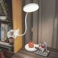 Lampe de bureau à commande tactile rechargeable par USB, lampes de lecture de livres, luminosité réglable, clip sur lampe de table LED pour l'apprentissage
