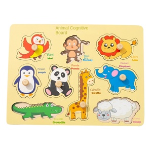 Panel de Madera Educativo Montessori para Niños, Tablero de Agarre Manual, Rompecabezas para Bebés de 1 a 2 Años, Juguete Educativo de Ilustración - Product Image 5