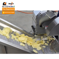 Chaîne de production industrielle de chips de pommes de terre : Friteuse continue et machine d'emballage pour coupe-frites, capacité 200-500 kg/h
