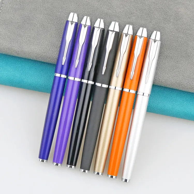 Tùy chỉnh chất lượng cao khuyến mại sang trọng kinh doanh nặng Trọng lượng kim loại gel bút với biểu tượng tùy chỉnh gel mực