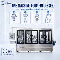 Nouvelle machine automatique 2026 pour le remplissage, le bouchage, la scellage et l'étiquetage de petites bouteilles de liquide, avec nettoyage en un seul geste