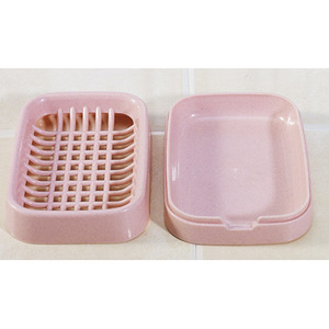 <b>Soap</b> Dish With Drain Suction Cup Rectangular Plastic Double Layer Bathroom <b>Soap</b> <b>Holder</b> Mold - Product Image 3