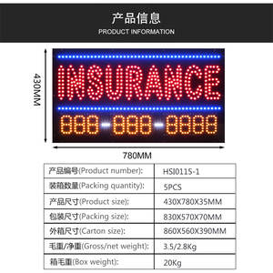 Letrero Luminoso LED para Tienda de Seguros, Pantalla LED Intermitente para el Gobierno de EE. UU., Letrero de Número de Teléfono de Alto Brillo de 17*31 Pulgadas - Product Image 4