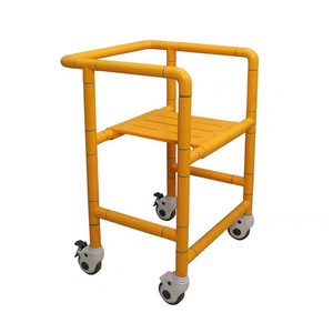 Tabouret de douche portable à roulettes jaune, capacité 200 lb, équipement de sécurité pour salle de bain - Product Image 4