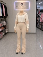 Dropshipping Agent Usa Size Boutique Lounge Wear Ensemble pantalon deux pièces à capuche et survêtement