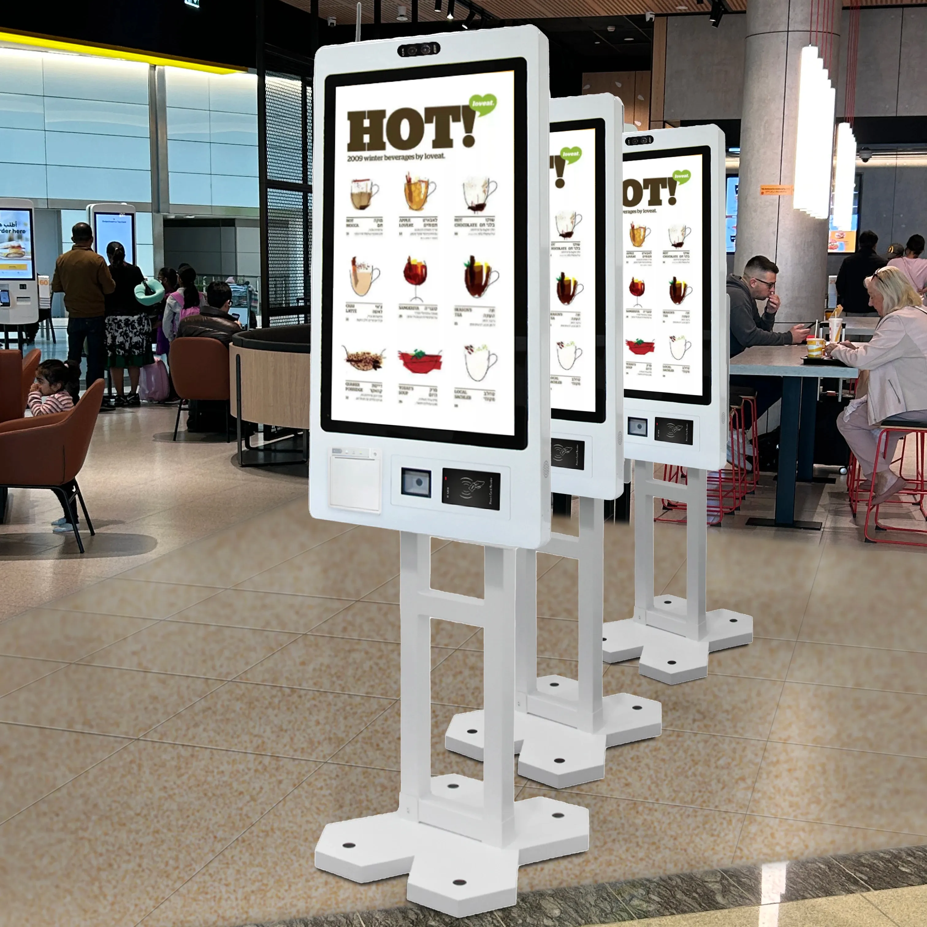 Crtly Wall Mounting Self Service Kios Optional Functions Kiosk Manufacture Android Windows10 Self Ordering Kiosk