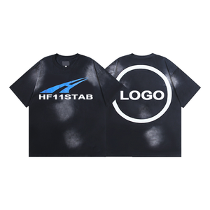 تيشيرتات رائجة على الطراز الأوروبي والأمريكى بطباعة عتيقة مغسولة بأكمام قصيرة وطباعة رقمية كلاسيكية كاجوال من القطن - Product Image 4